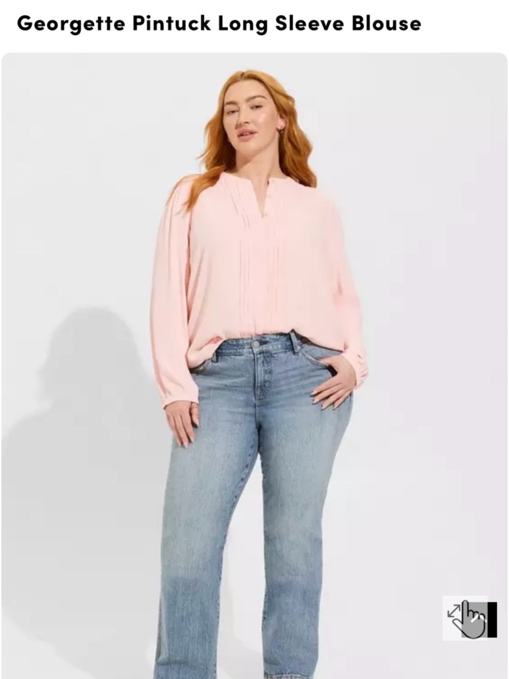 Torrid Georgette Pintuck Long Sleeve Blouse